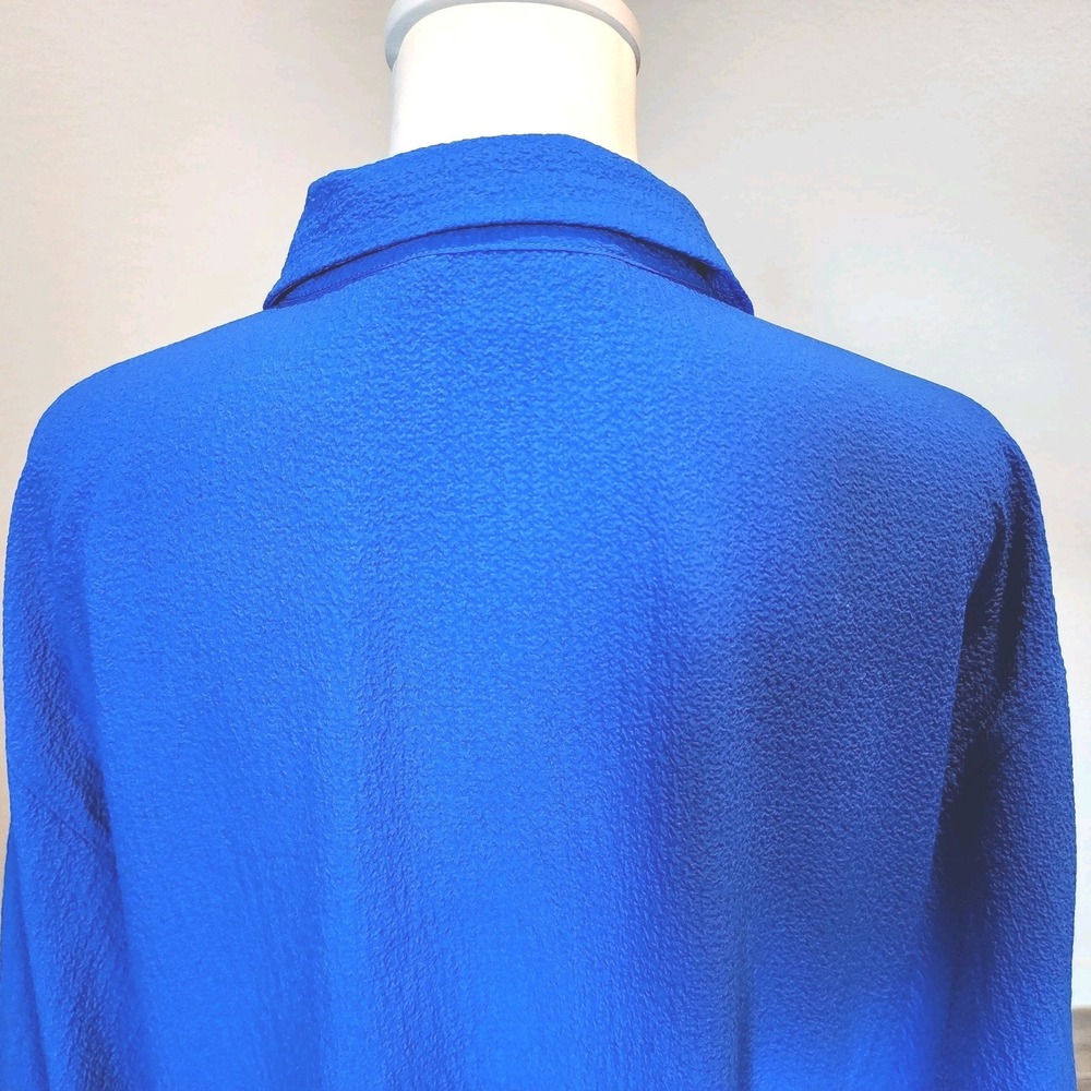 DKNY Dress Womens 12 Royal Blue Tiered Pockets Stretch‎ Prairie Feminine Flowy - Picture 4 of 11